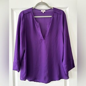 Pixley V-Neck Purple Blouse